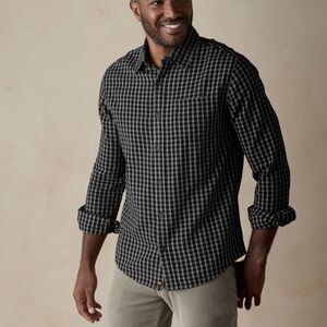 The Normal Brand Nikki Button Up Plaid Black Shirt Size XXL 100% Cotton